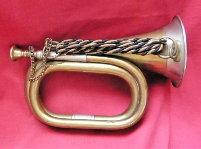 HITLER YOUTH BUGLE WITH CORD LANYARD