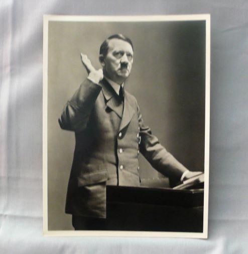 ADOLF HITLER GIVING A SPEECH.