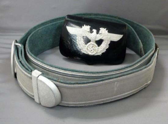 SCHUTZSPOLIZEI OFFICERS BANDOLIER AND CARTOUCHE