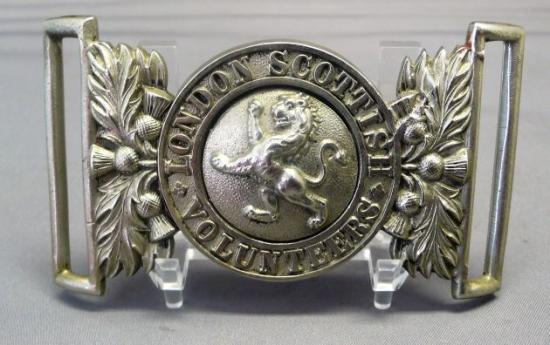 LONDON SCOTTISH VOLUNTEERS WAIST BELT CLASP. POST 1875