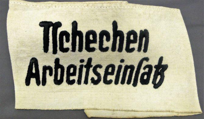 THIRD REICH CZECH FORCED LABOURER'S ARMBAND