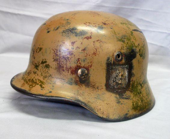 WEHRMACHT M40 TAN CAMO COMBAT HELMET