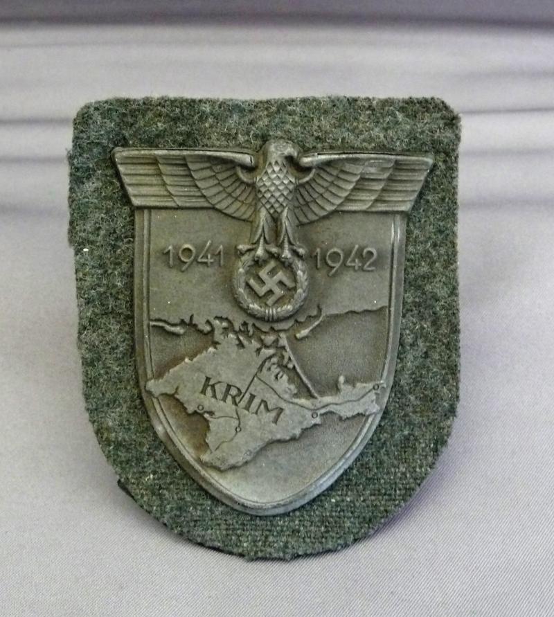 KRIM SHIELD ON WEHRMACHT BACKING