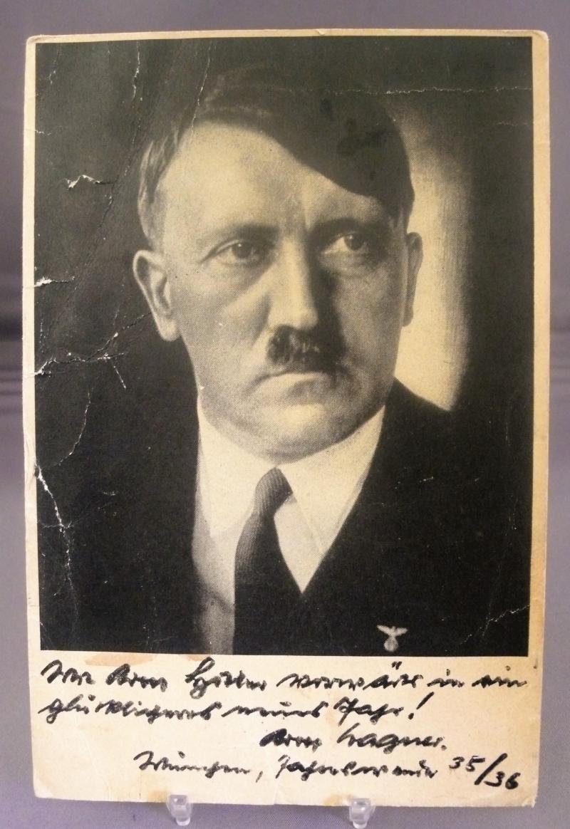 NSKOV HITLER PRESENTATION POSTCARD.