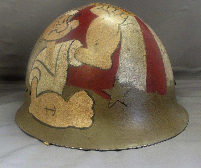 WW2 JAPANESE PAINTED HELMET