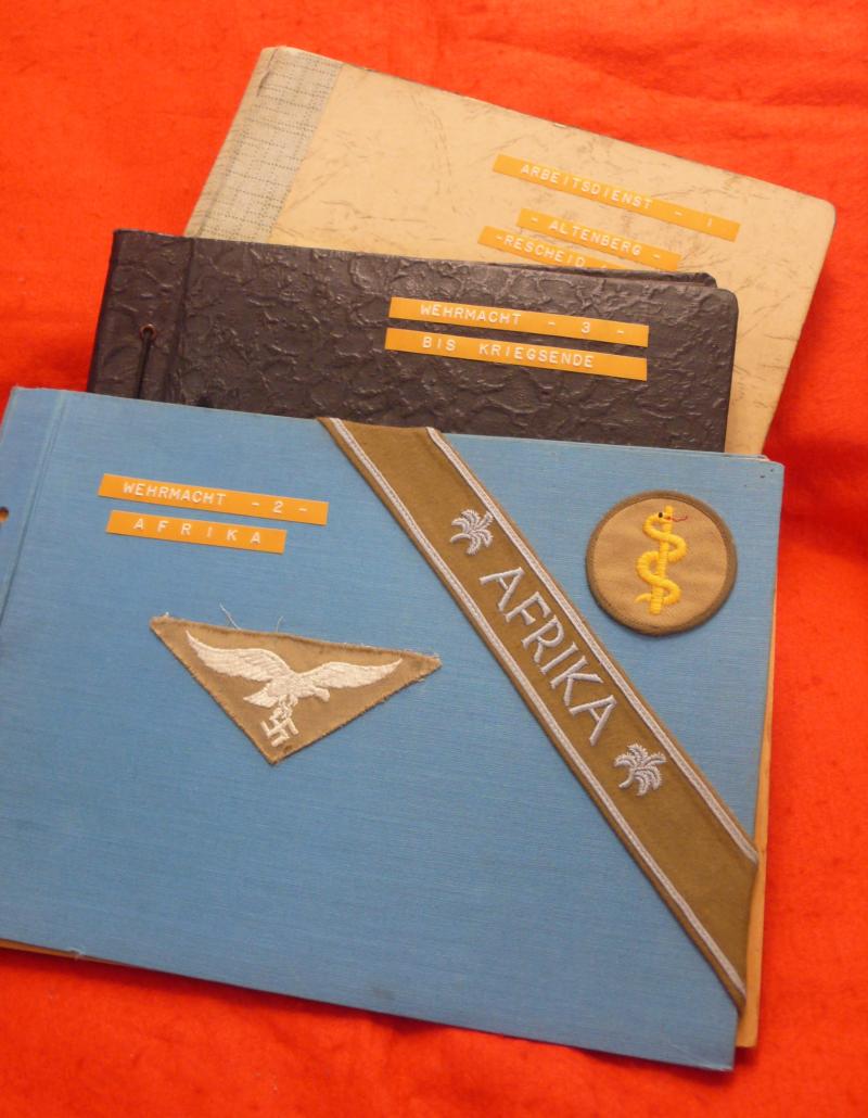 THREE VERY INTERESTING LUFTWAFFE PHOTOGRAPH ALBUMS.