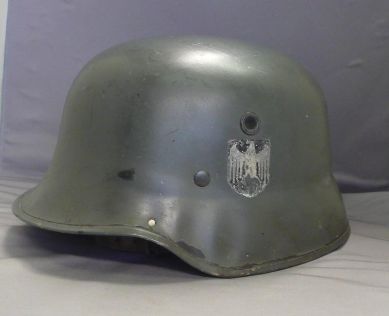 (RARE) WW2 EREL FIBRE WEHRMACHT PARADE  HELMET