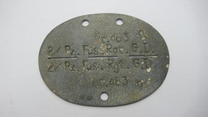 WEHRMACHT ZINC DOG TAG