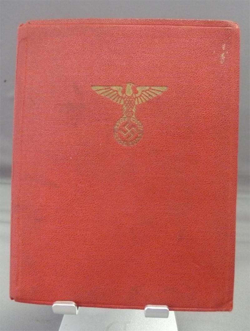 NSDAP PARTY BOOK TO A FEMALE MEMBER